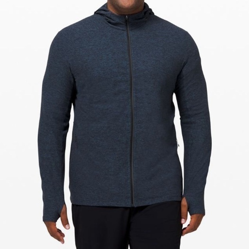 Lululemon Surge Warm Full Zip Jacket Heathered True Navy Size Small